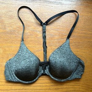 Victorias Secret Racerback SemiDemi Underwired Push-up Front Close Bra. Size 34B